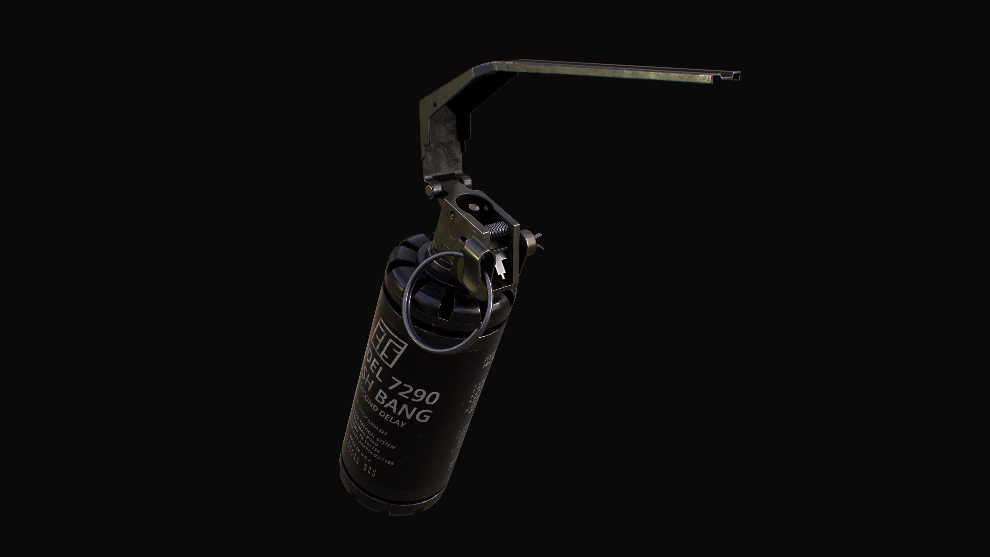 CTS model 7290 Flash Bang Grenade Low-poly 3D model_13