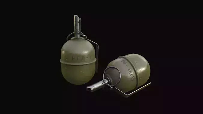 Soviet hand Grenade RGD-5 Low-poly 3D model