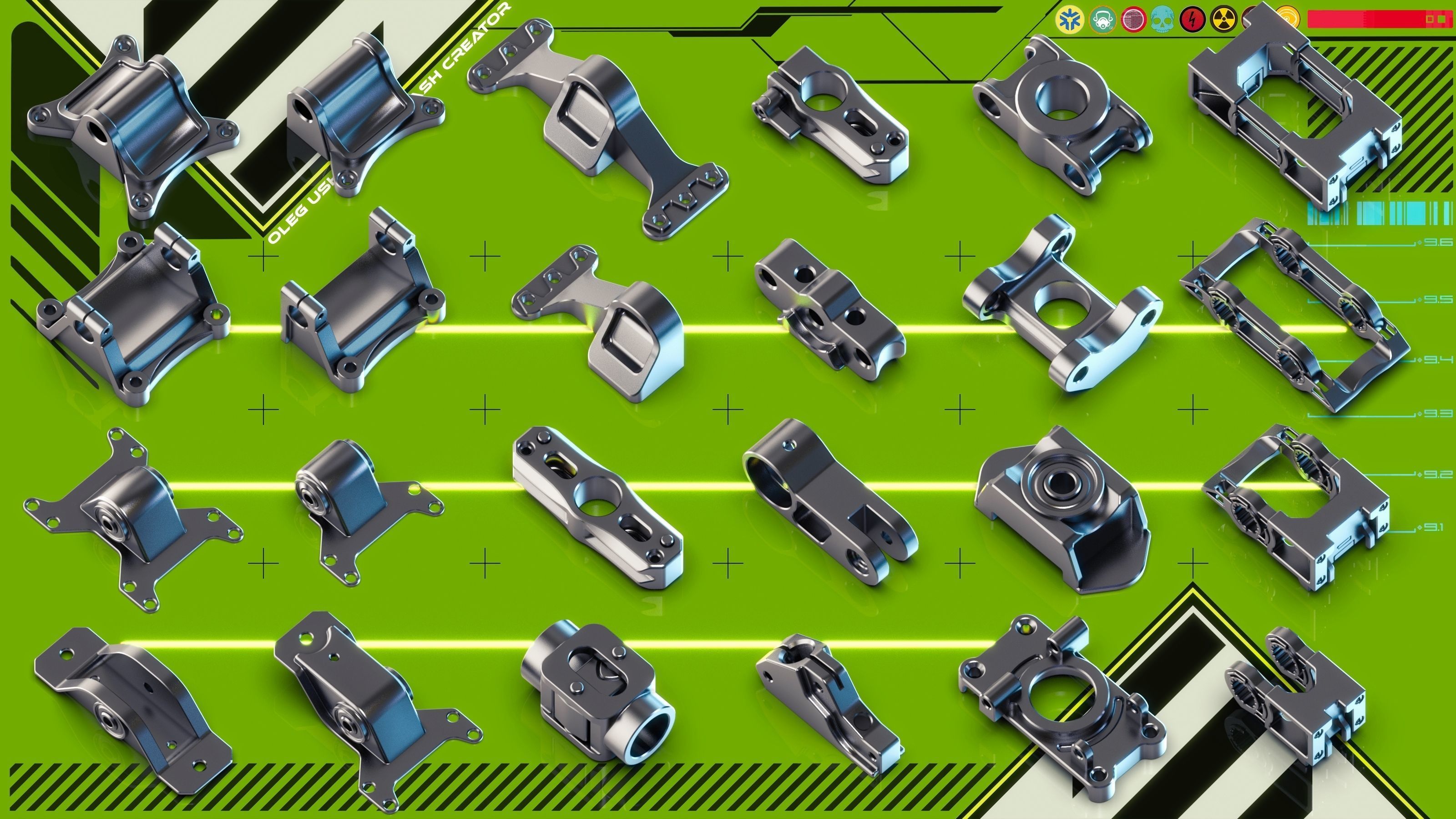 Sci-Fi Hard Surface Mechanical KITBASH 405 DETAILS 3D model | CGTrader