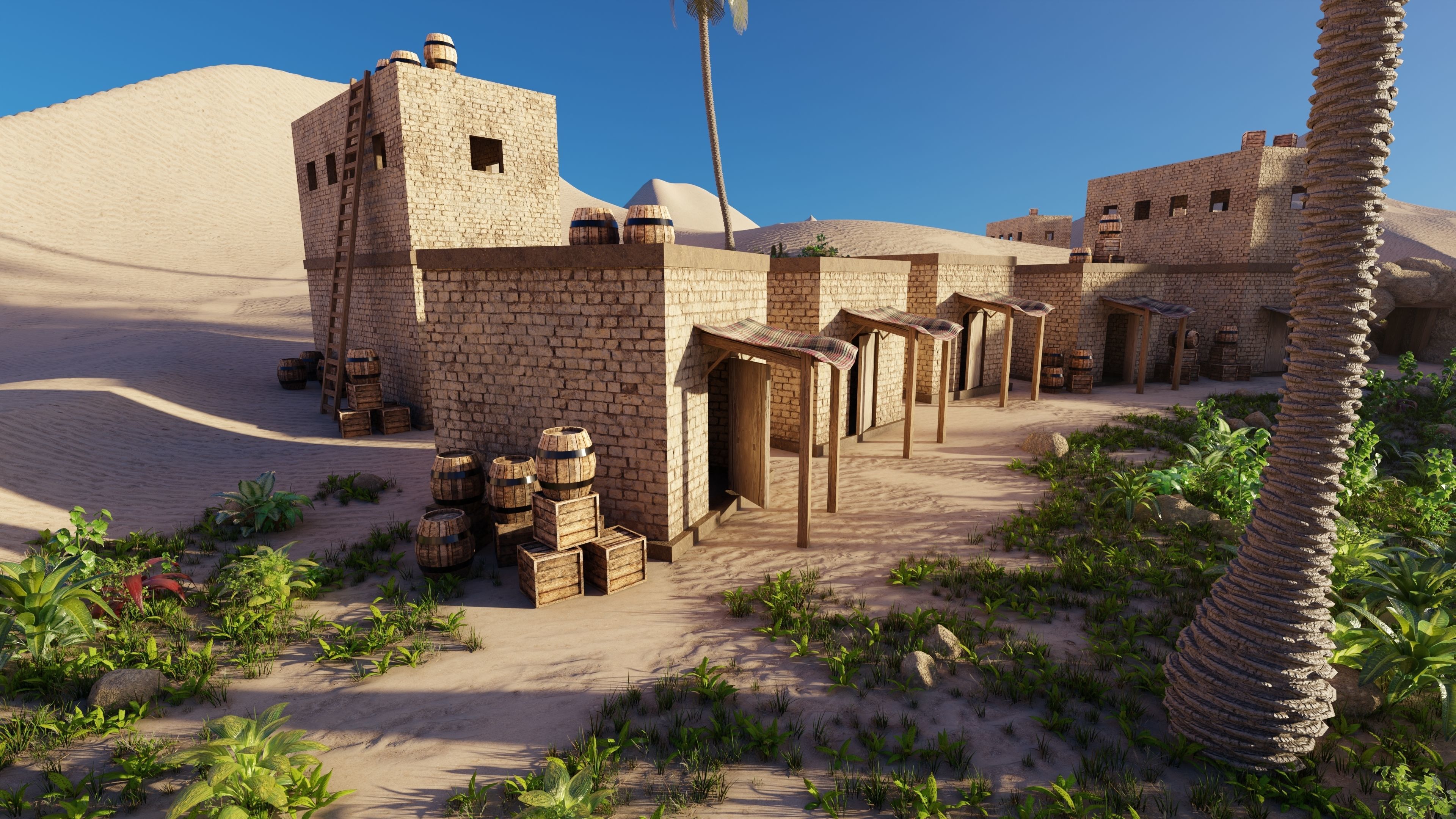 Oasis Scene 3D model_10