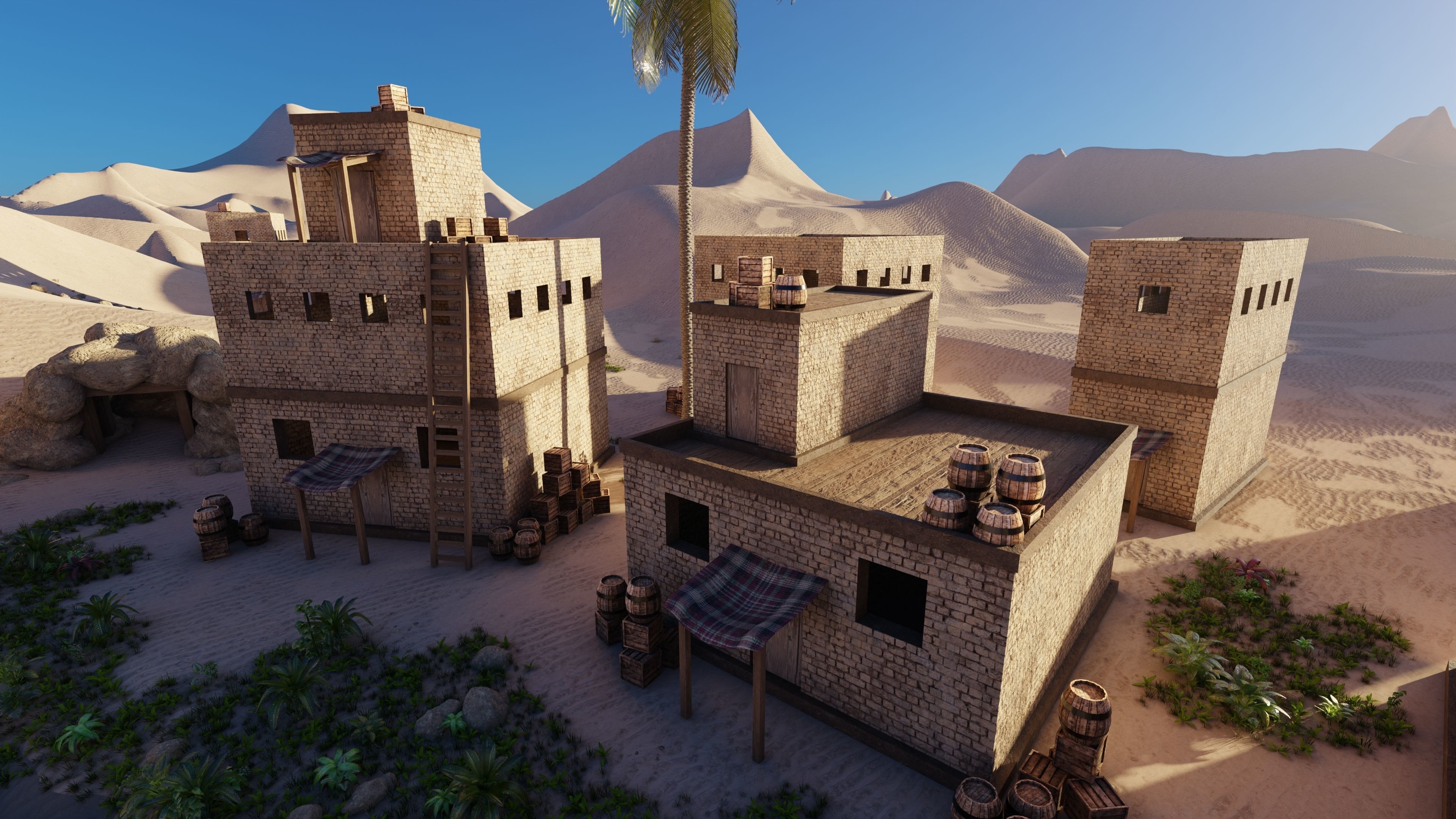 Oasis Scene 3D model_6