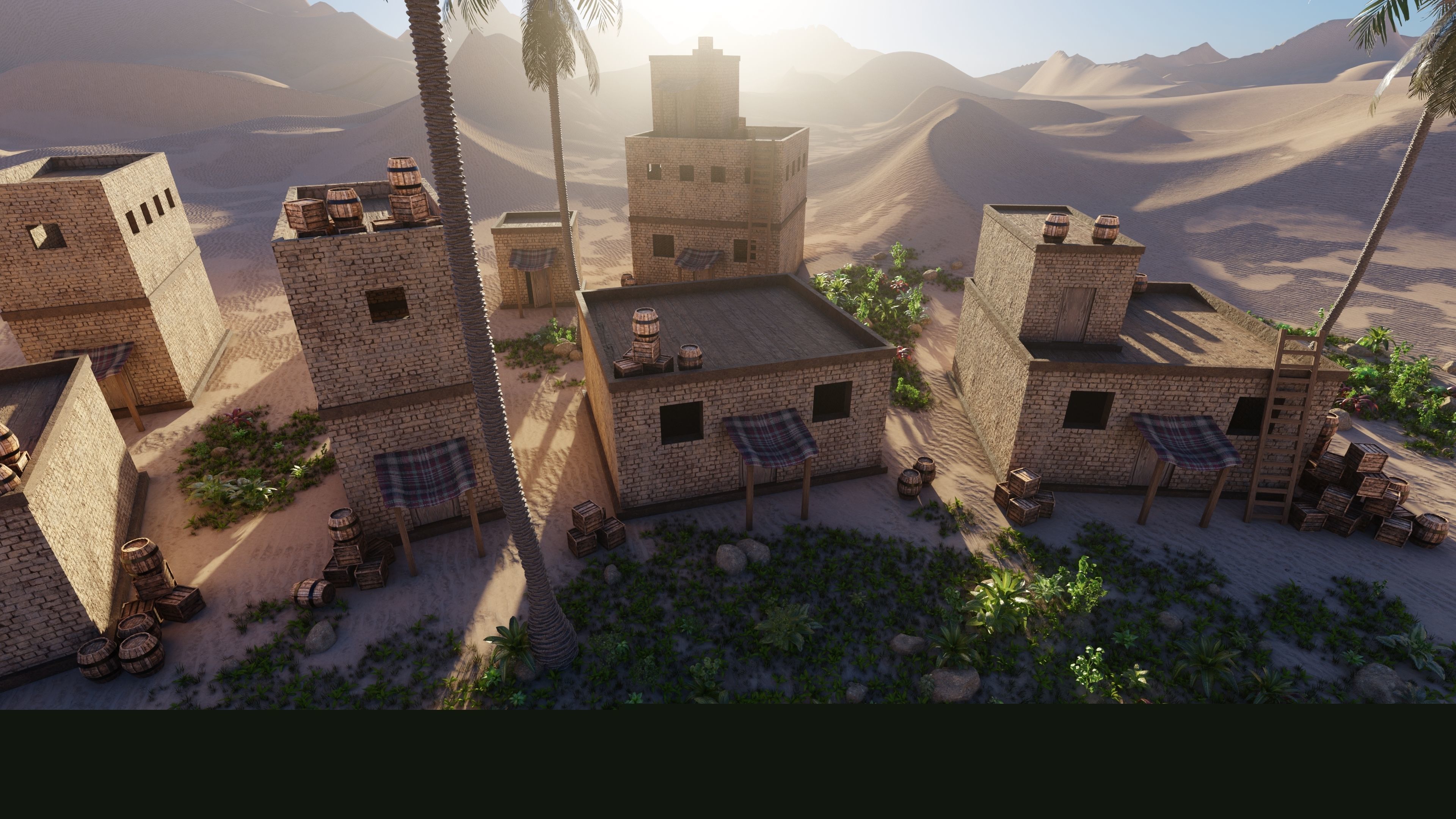 Oasis Scene 3D model_7