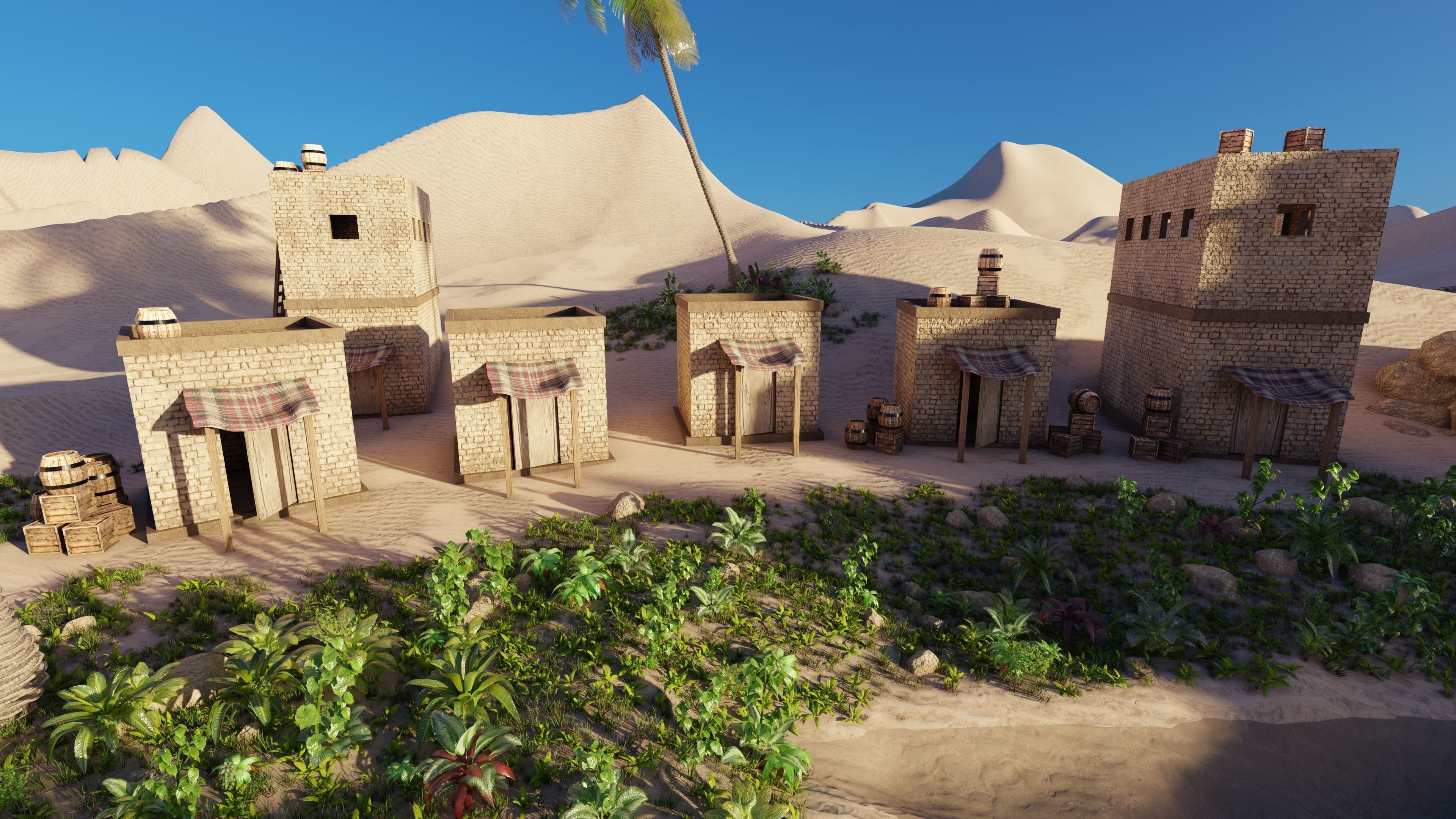 Oasis Scene 3D model_11