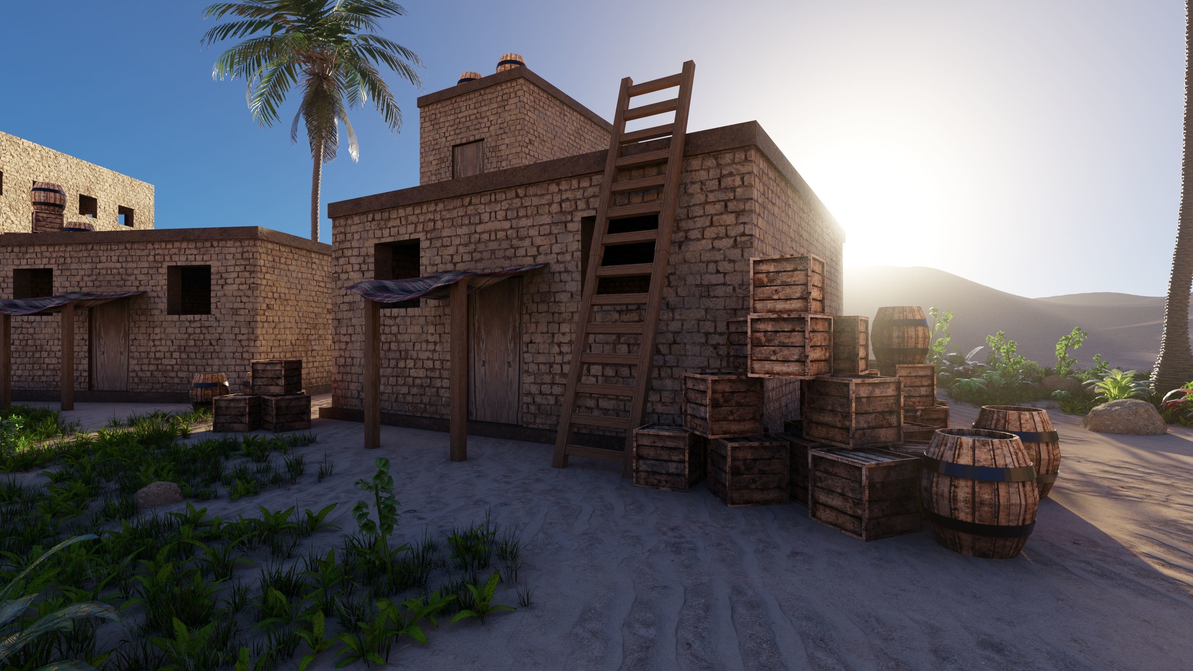 Oasis Scene 3D model_3