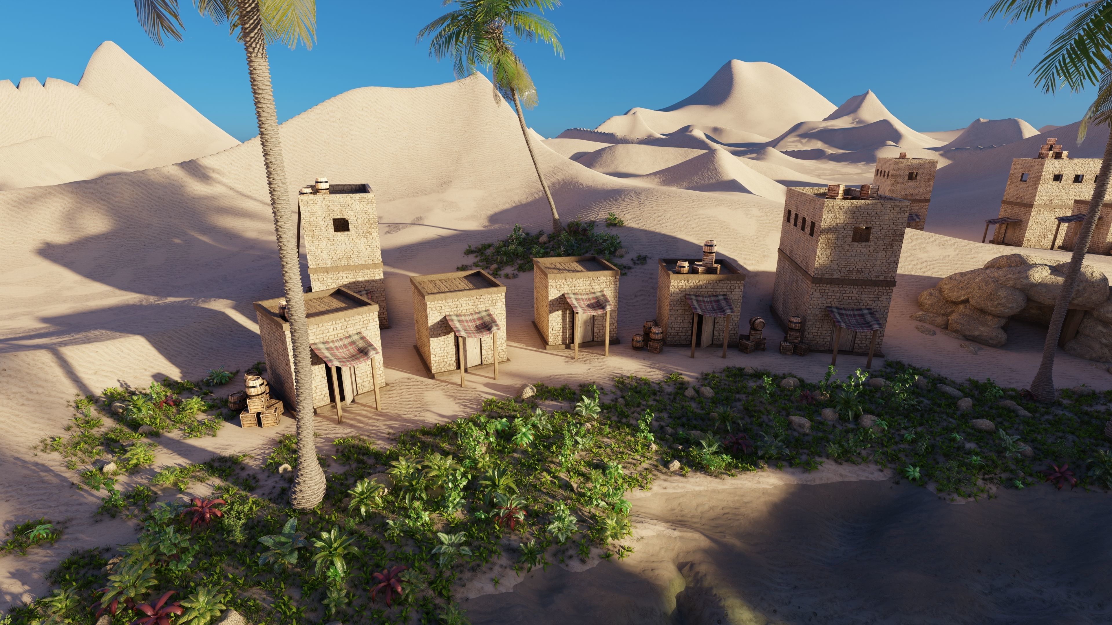 Oasis Scene 3D model_9