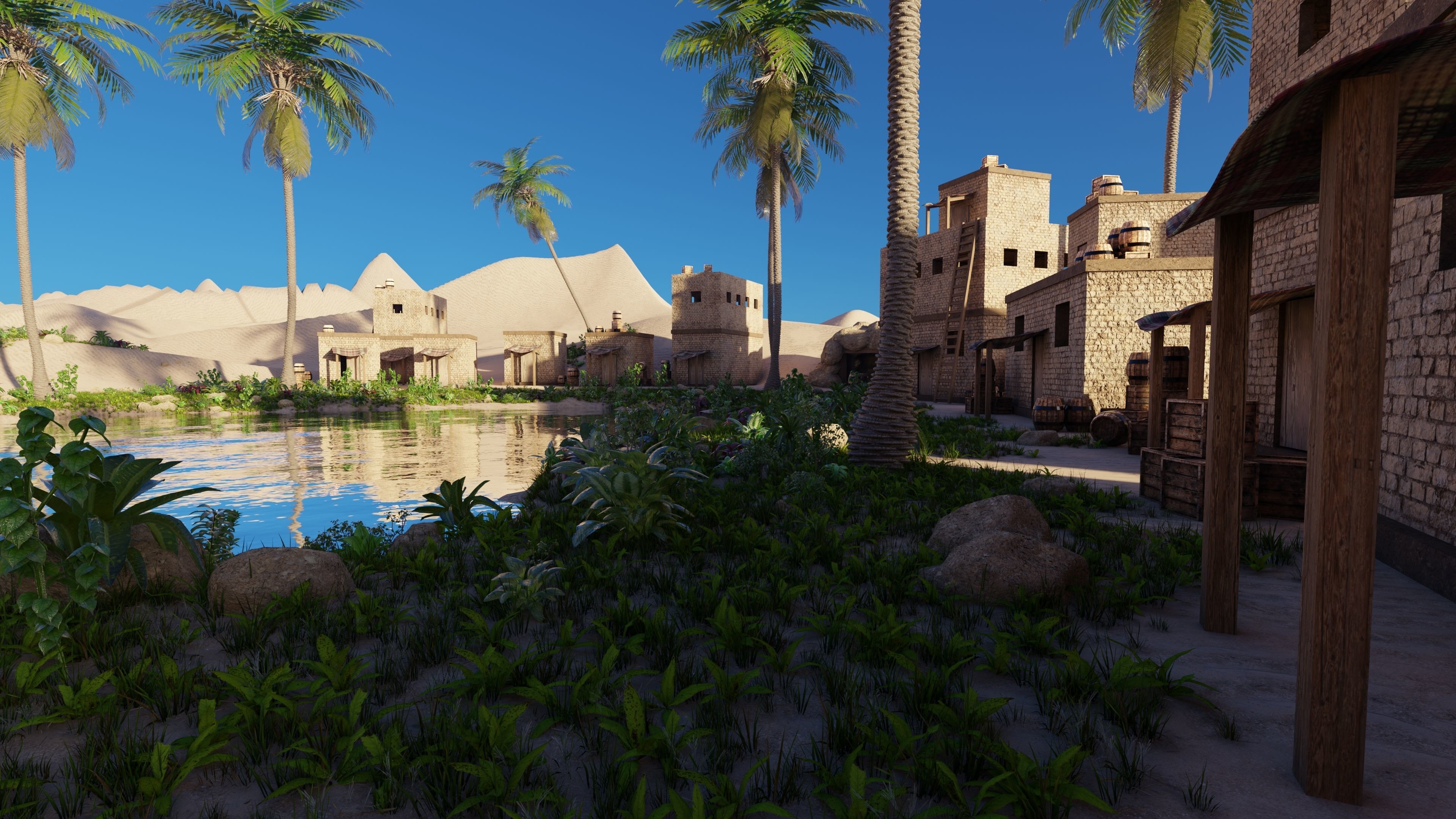 Oasis Scene 3D model_4