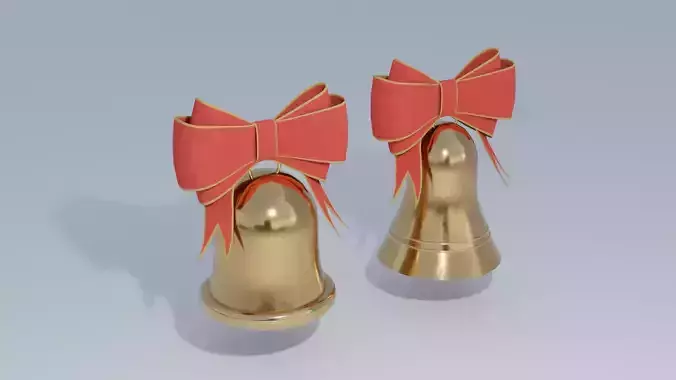 Holiday Bell 4K and 2K Low-poly 3D model