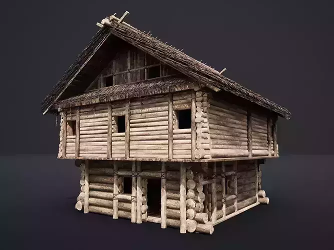 MEDIEVAL SLAVIC HOUSE COTTAGE CABIN HUT HUNTER AAA NEXTGEN