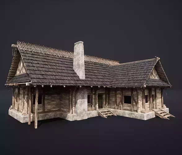 MEDIEVAL HOUSE COTTAGE CABIN HUT VILLAGE SLAVIC CITY AAA NEXTGEN