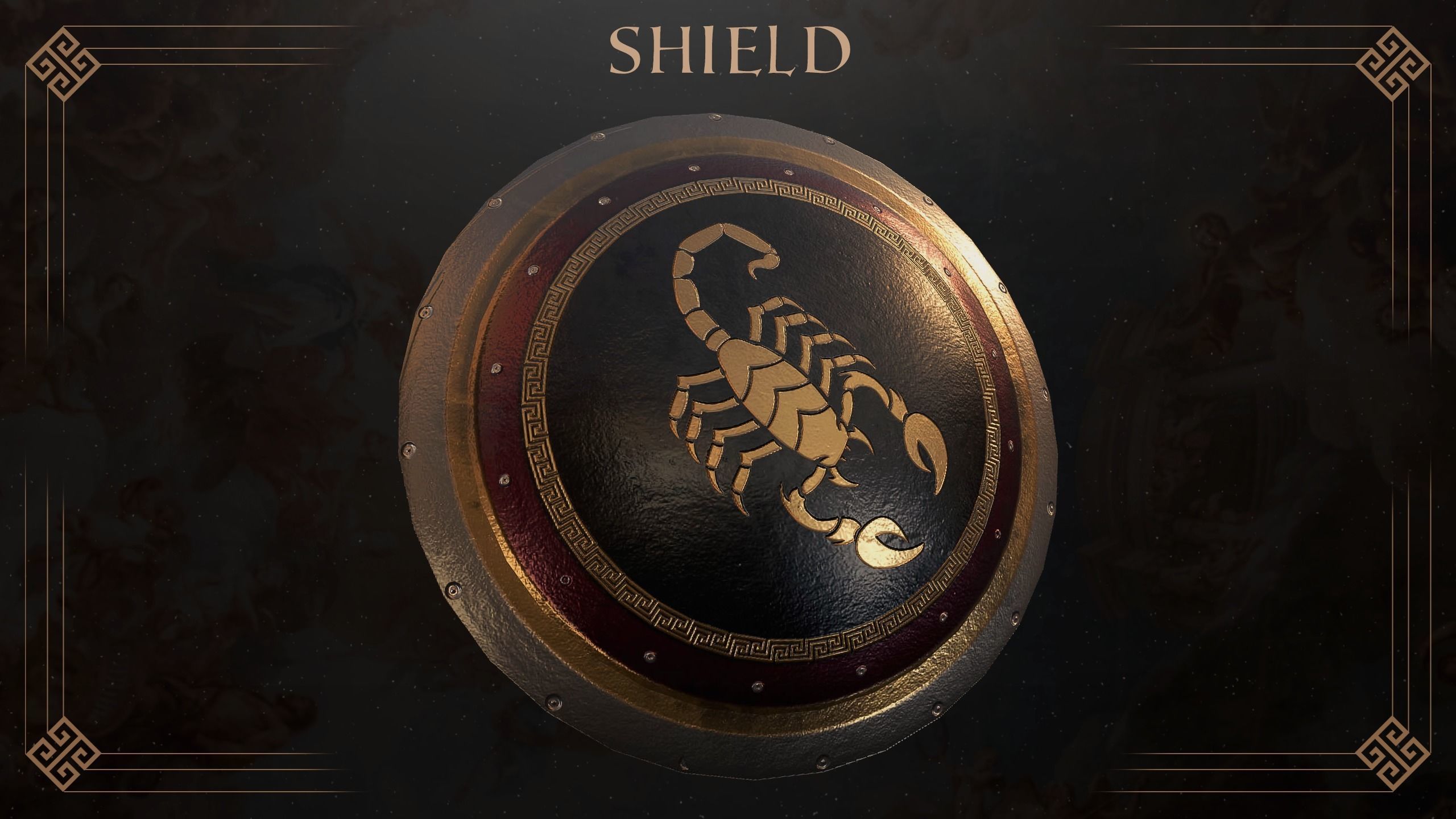 Ancient Greece Shield Pack  3D model_5