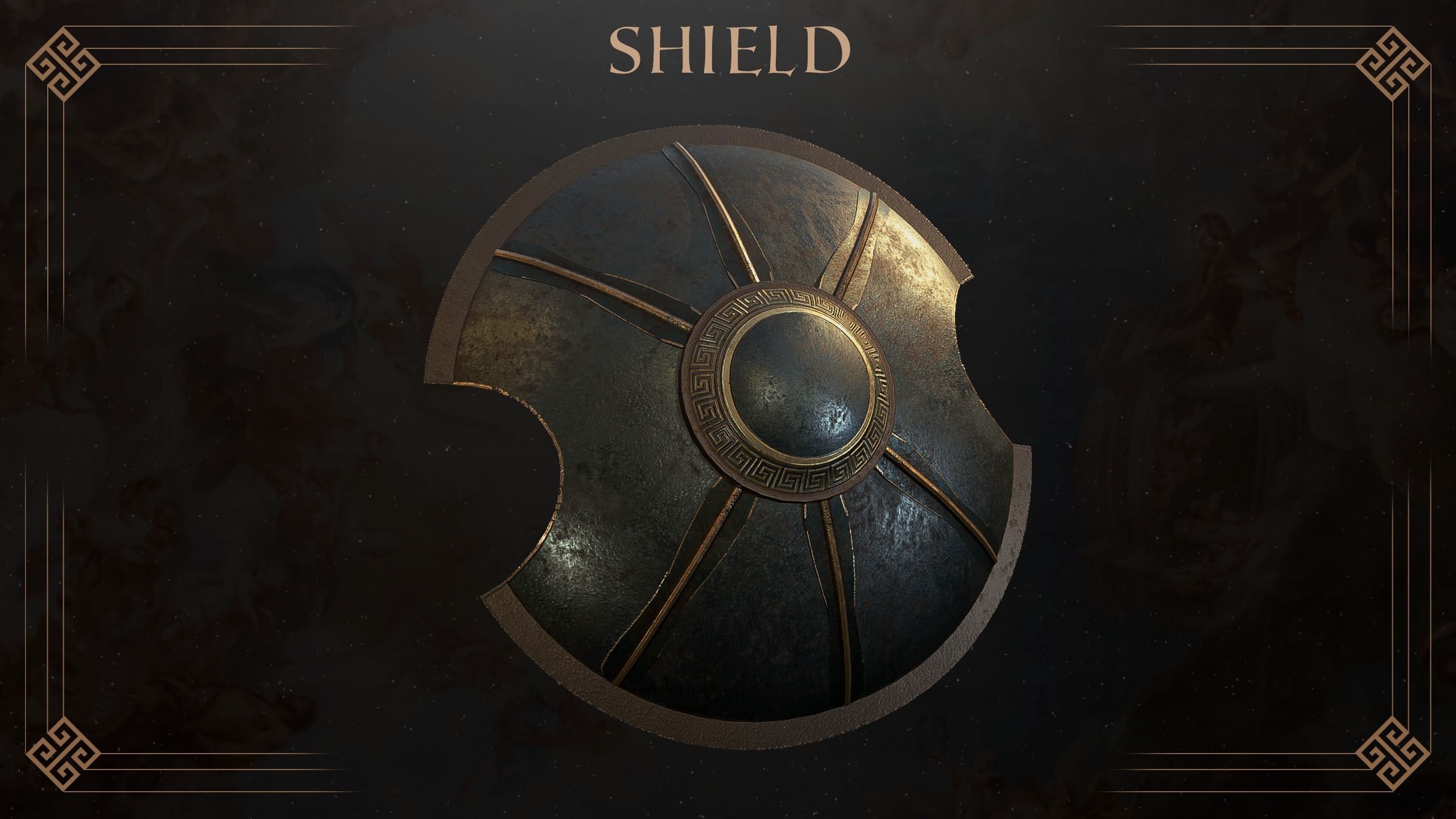 Ancient Greece Shield Pack  3D model_3
