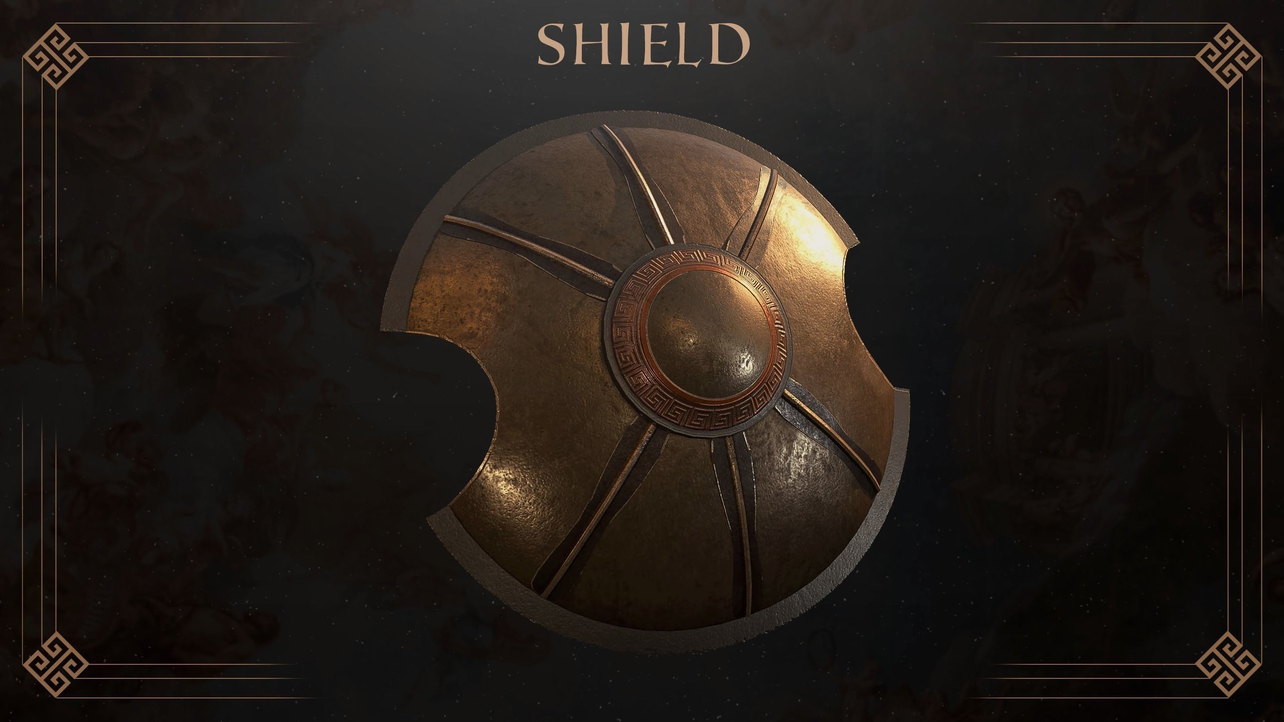 Ancient Greece Shield Pack  3D model_4
