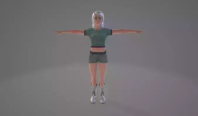 fully rigged girl character