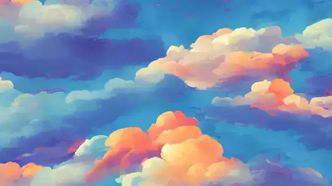Fantasy Painted Clouds Skybox