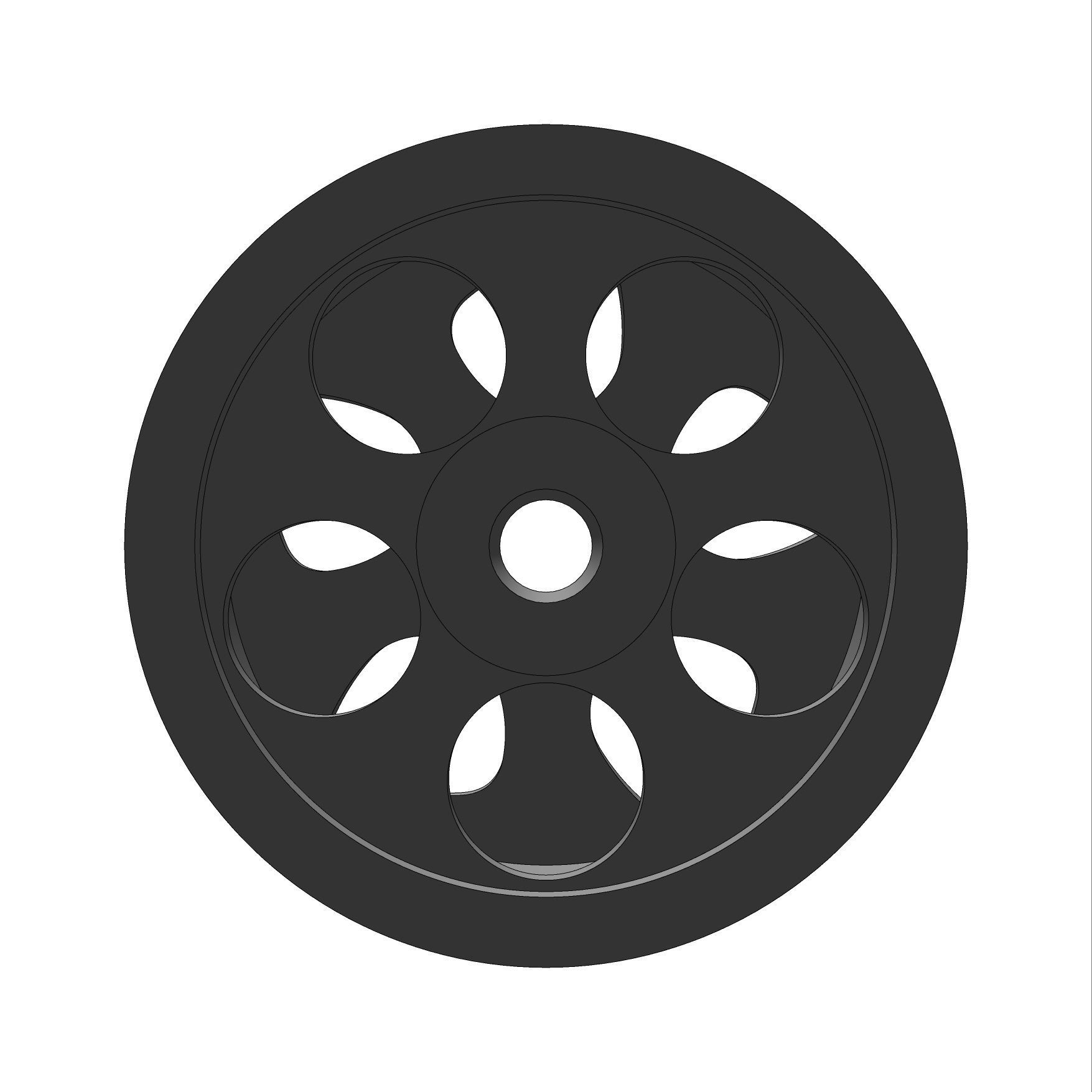 AMG Alphard 164 Rims for Hotwheels 3D print model_4