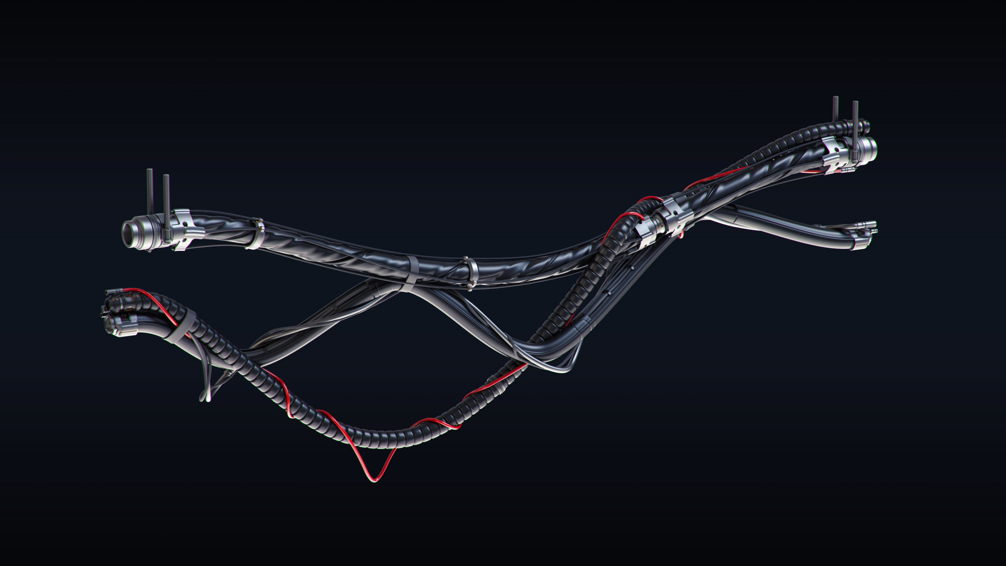 Cables and Wires set 3D model_3