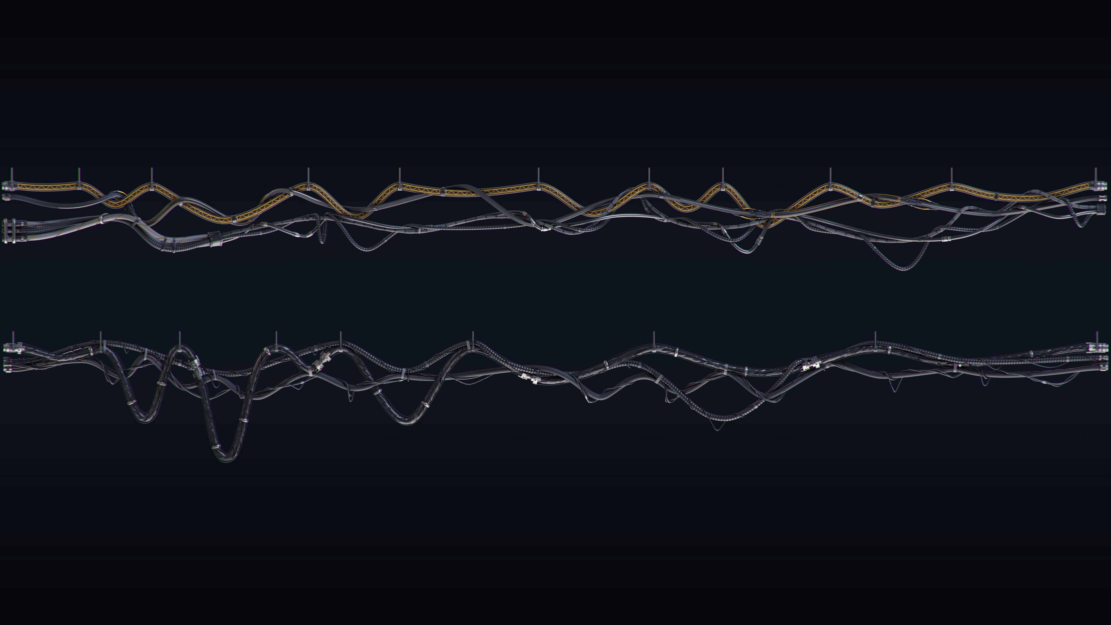 Cables and Wires set 3D model_2