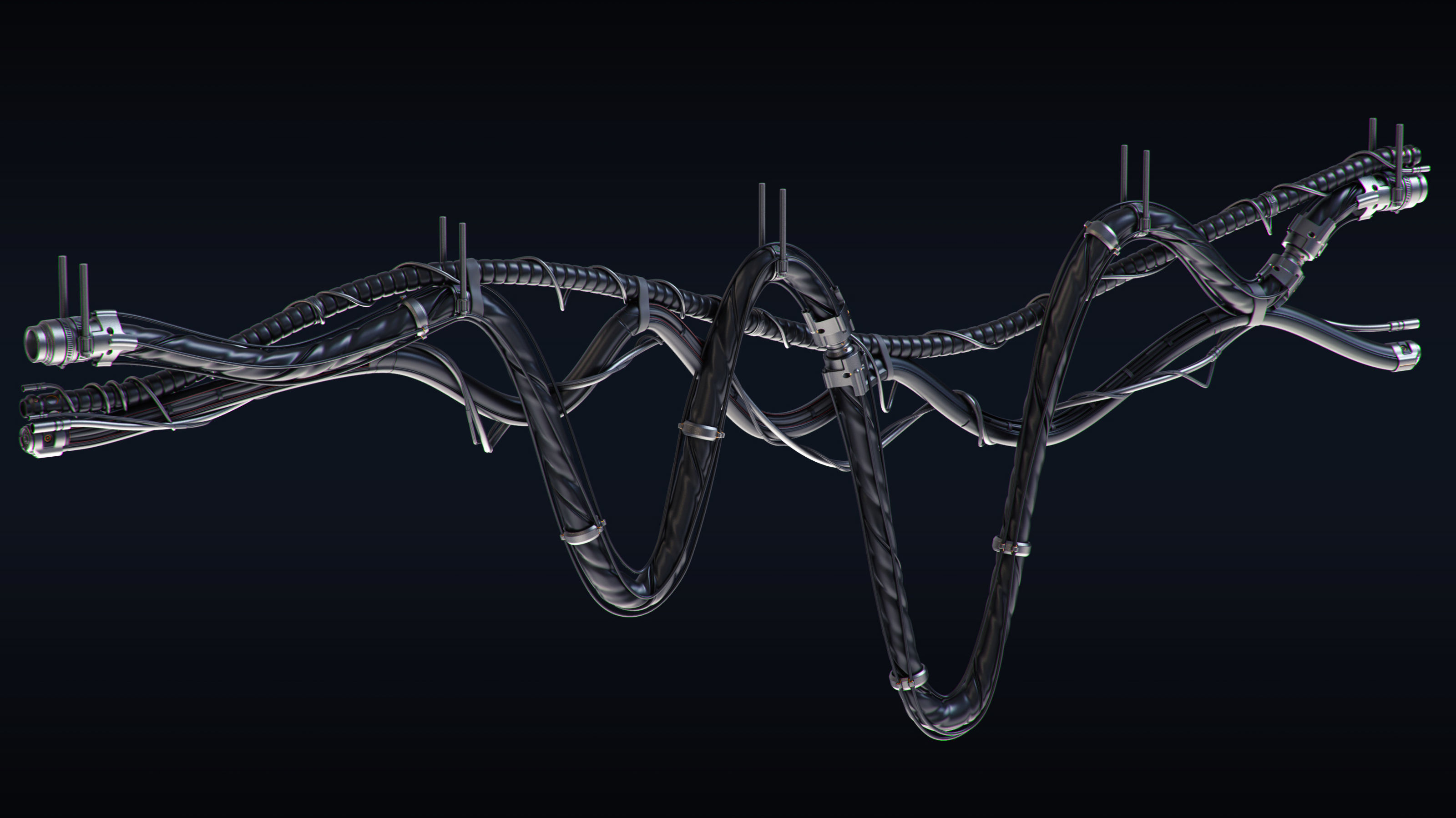 Cables and Wires set 3D model_5