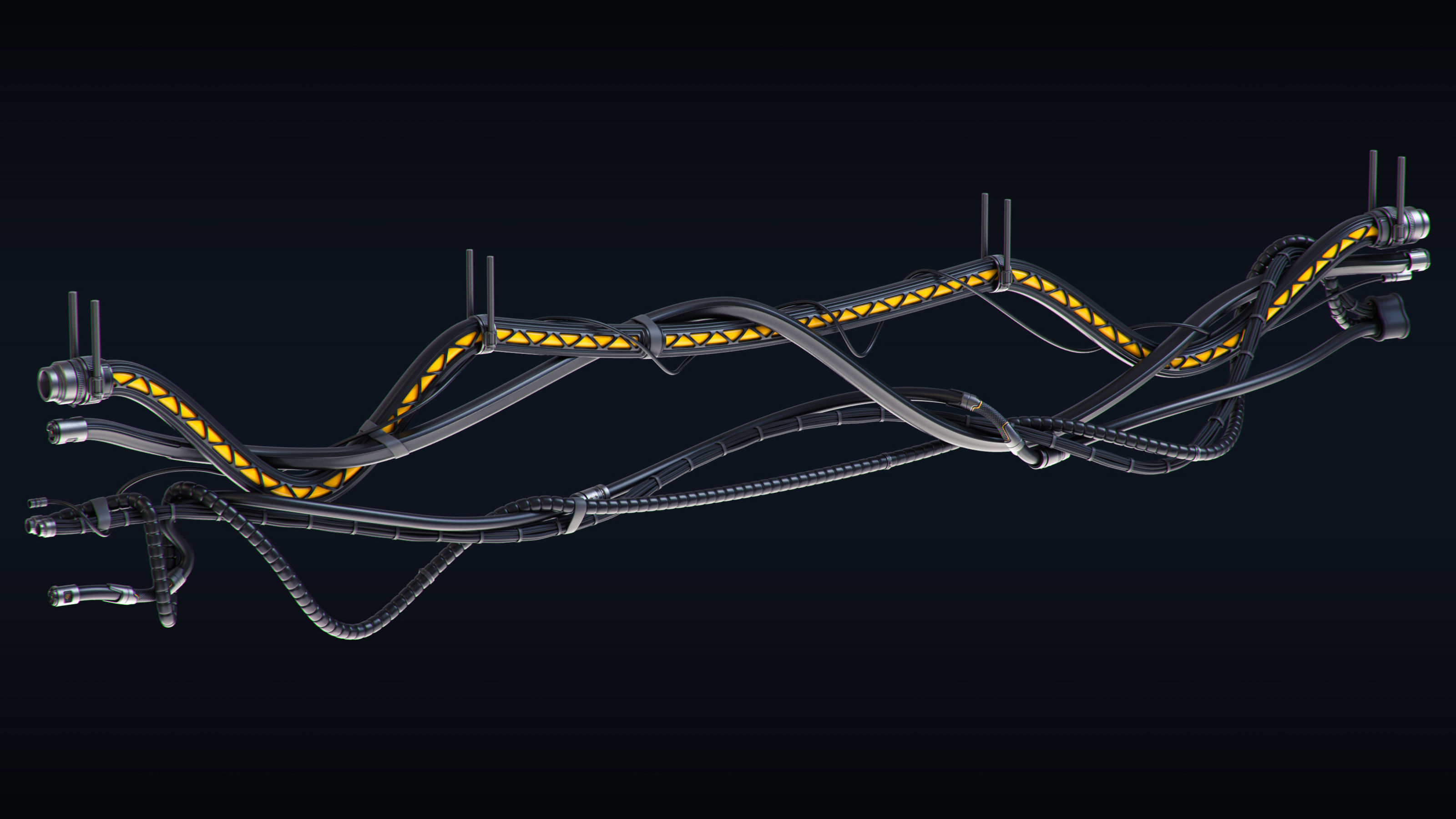 Cables and Wires set 3D model_8
