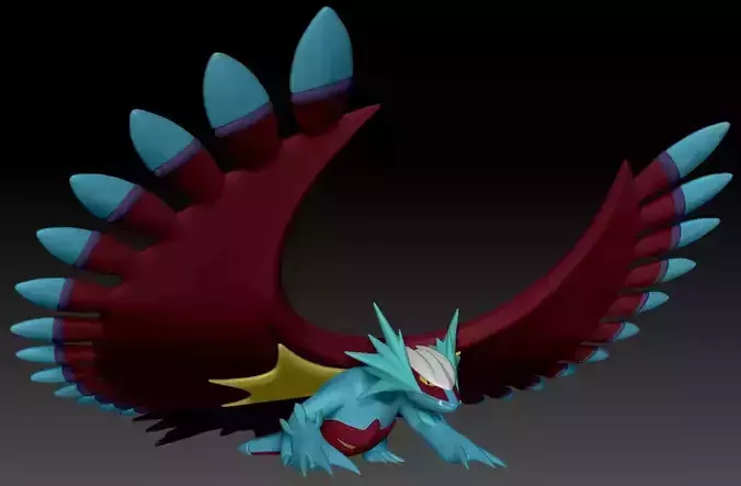 Pokemon Paradox Ancient Salamence Roaring Moon 3D print model