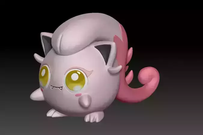 Pokemon Paradox Ancient Jigglypuff Scream Tail 3D print model
