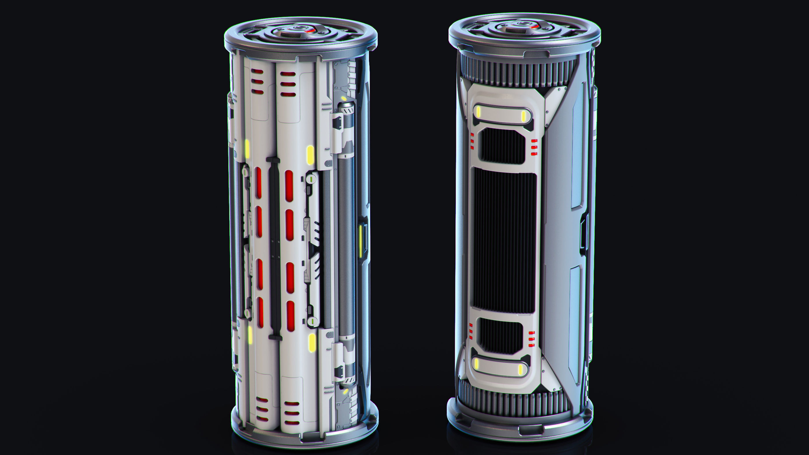 SciFi Barrels set 3D model_4