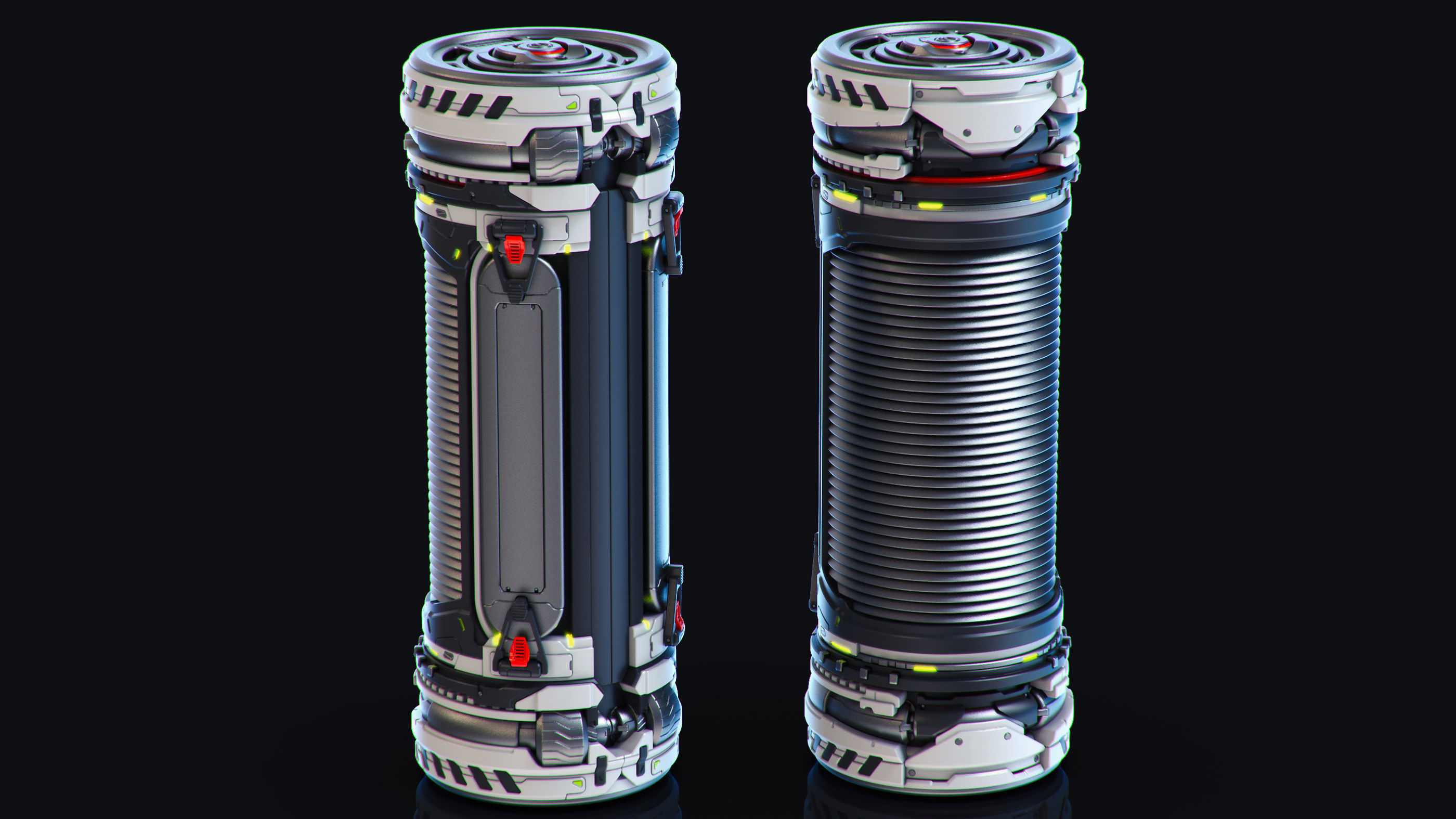 SciFi Barrels set 3D model_1