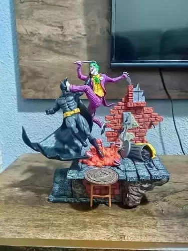 BATMAN AND GUASSON 3D print model