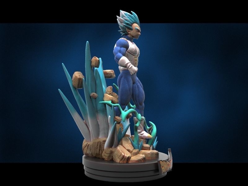 SUPER VEGETA BLUE 3D Model 3D Printable CGTrader SUPER VEGETA BLUE 3D Model 3D Printable CGTrader