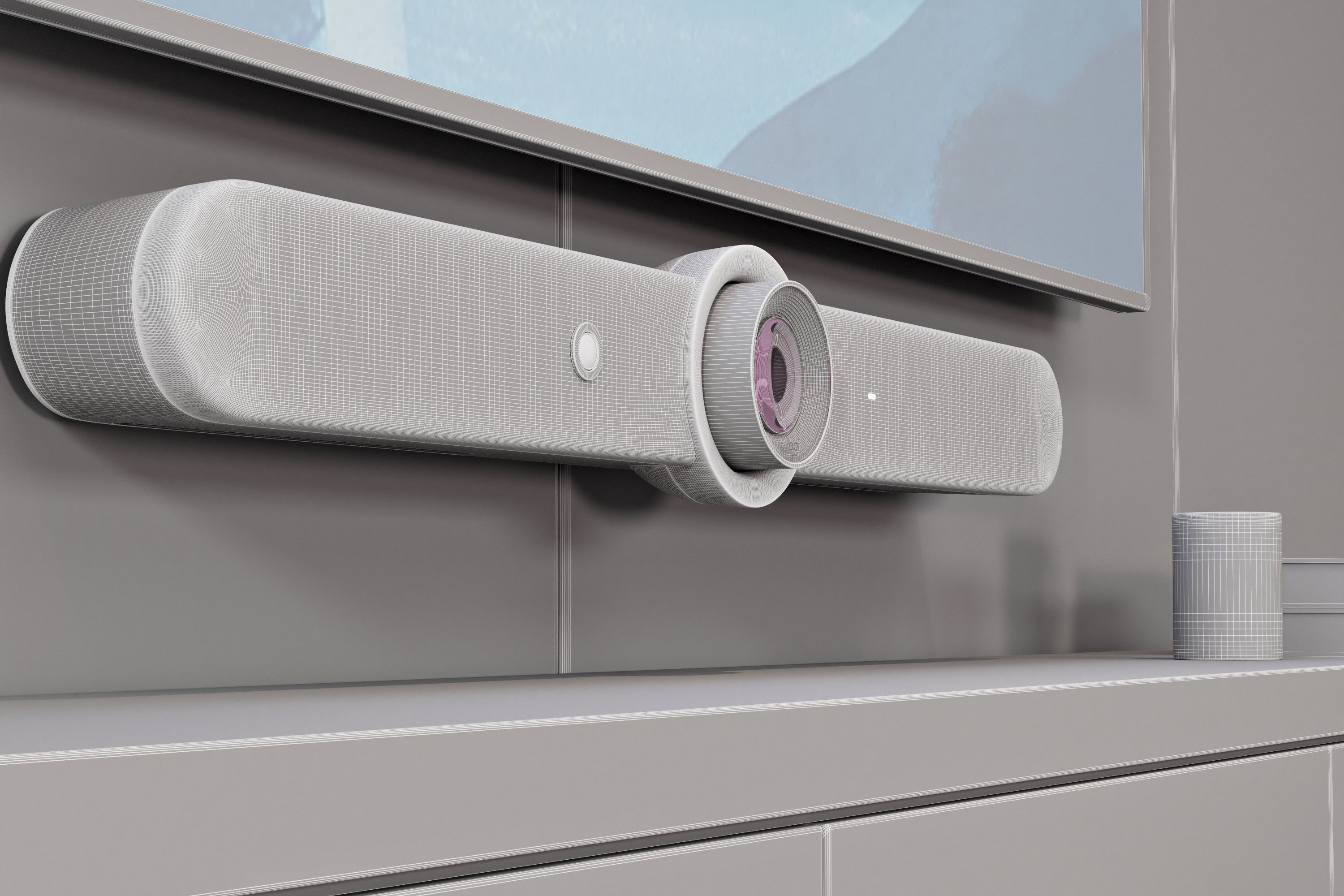 Minimalist Meeting Room - Logitech Themed Office Space 3D model_10