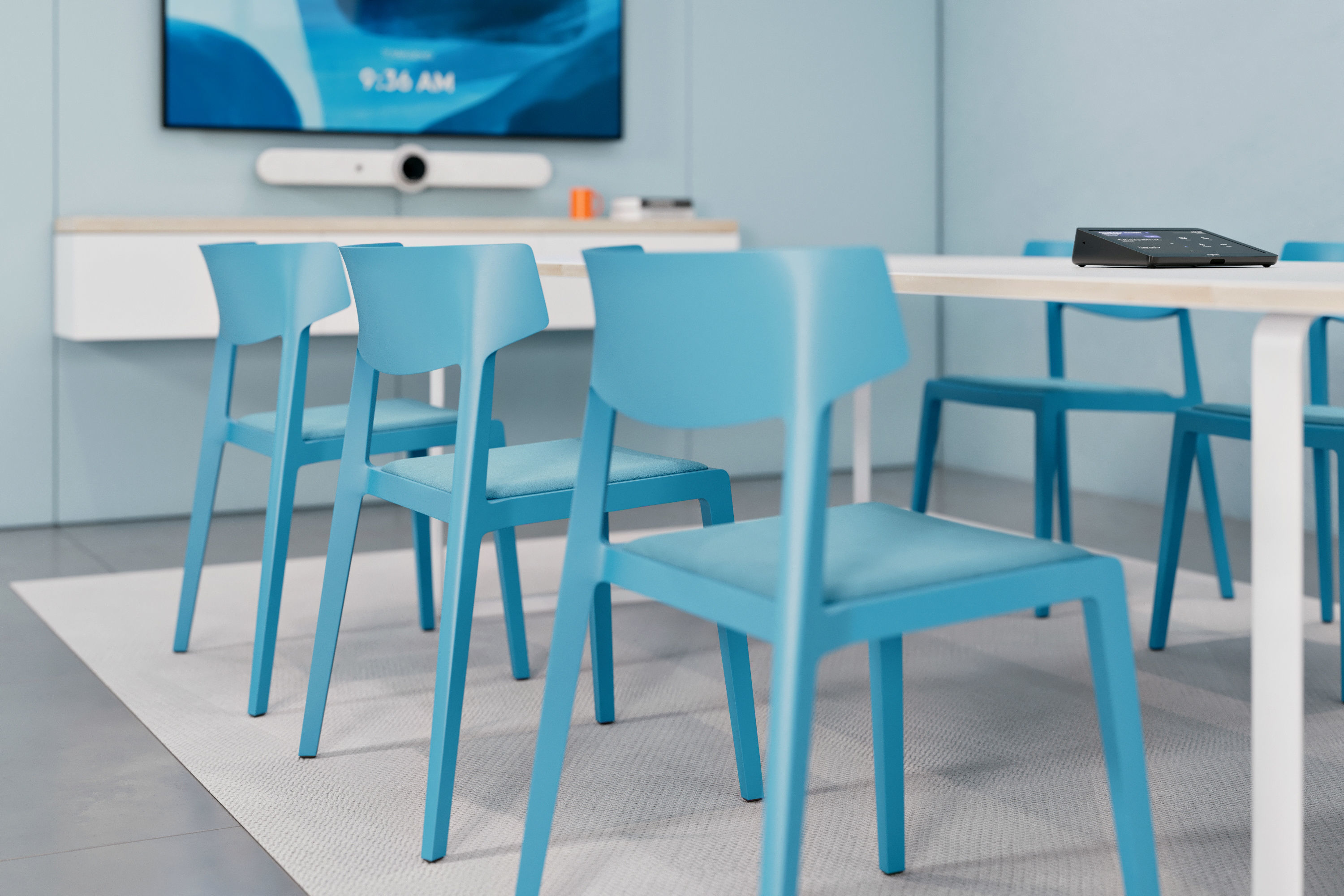 Minimalist Meeting Room - Logitech Themed Office Space 3D model_3