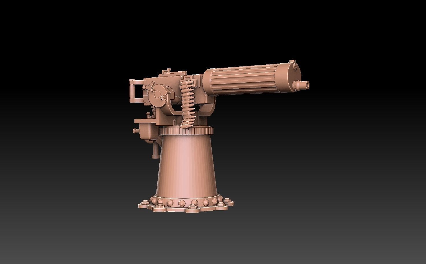 Navy Maxim Gun 3D print model_2