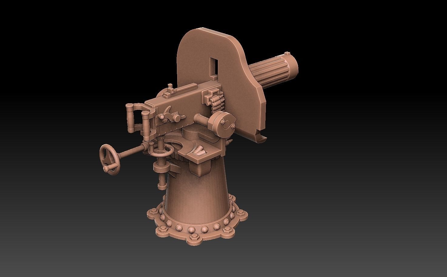 Navy Maxim Gun 3D print model_4