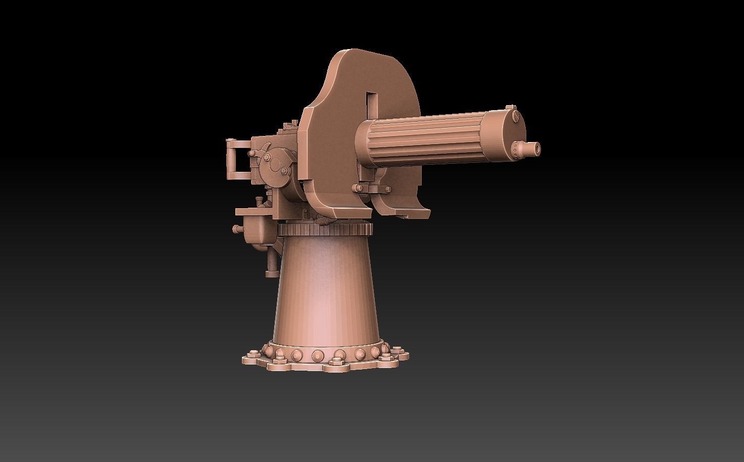 Navy Maxim Gun 3D print model_5
