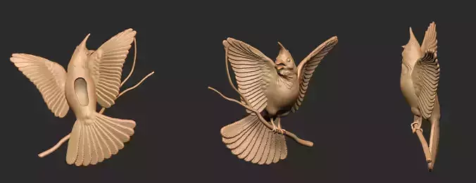 Bird Statue for 3d Printing