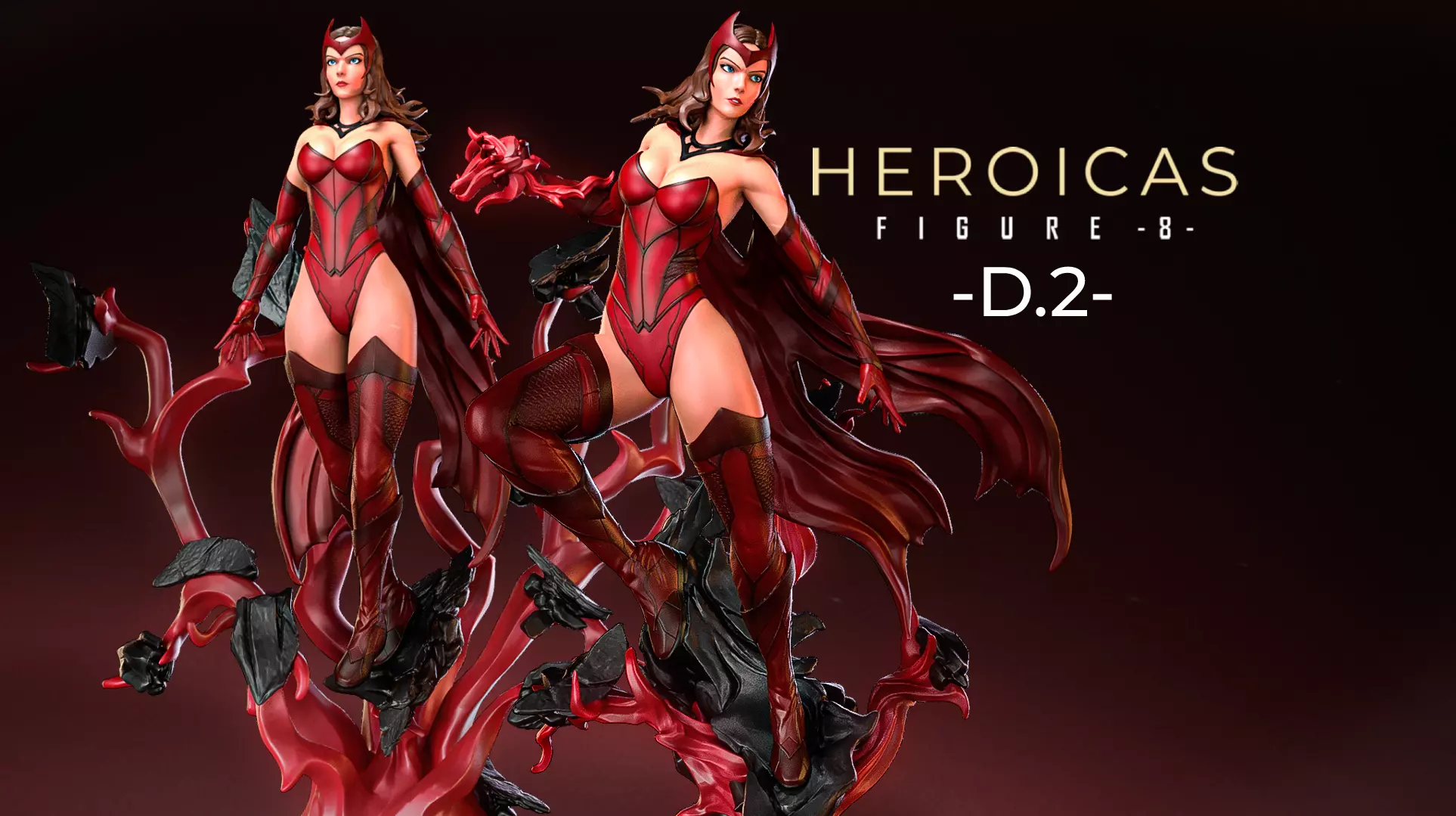 Heroicas - Figure 8 - D2 - Scarlet Witch - 3D print model