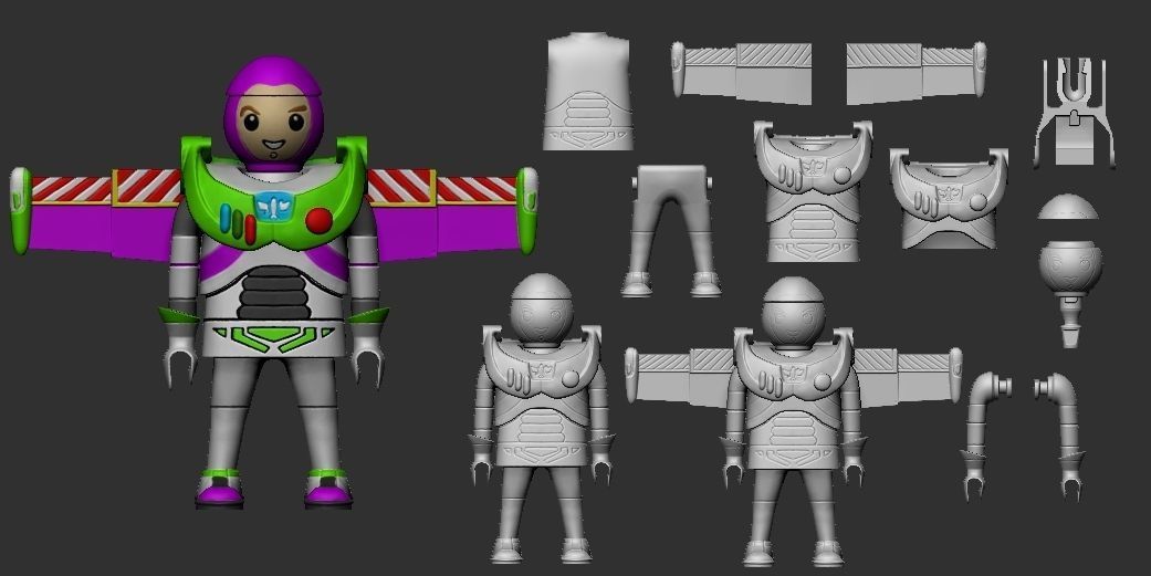 BUZZ LIGHTYEAR PLAYMOBIL 3D print model_5