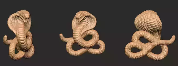 Cobra Snake Statue for 3d Printing