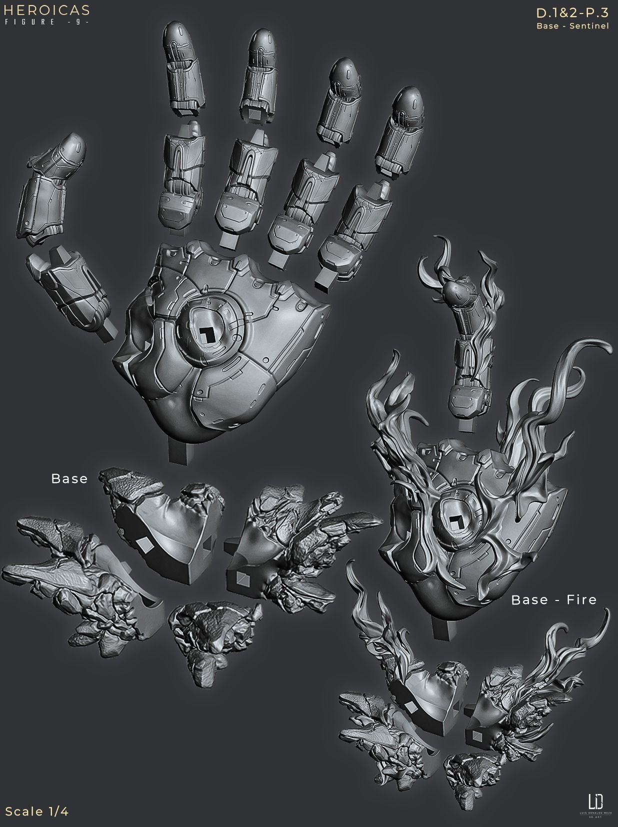 Heroicas - Figure 9 - D1 - Jean Grey -  3D print model_4