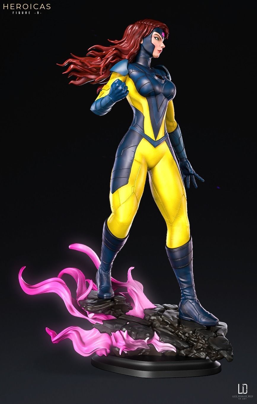 Heroicas - Figure 9 - D1 - Jean Grey -  3D print model_9