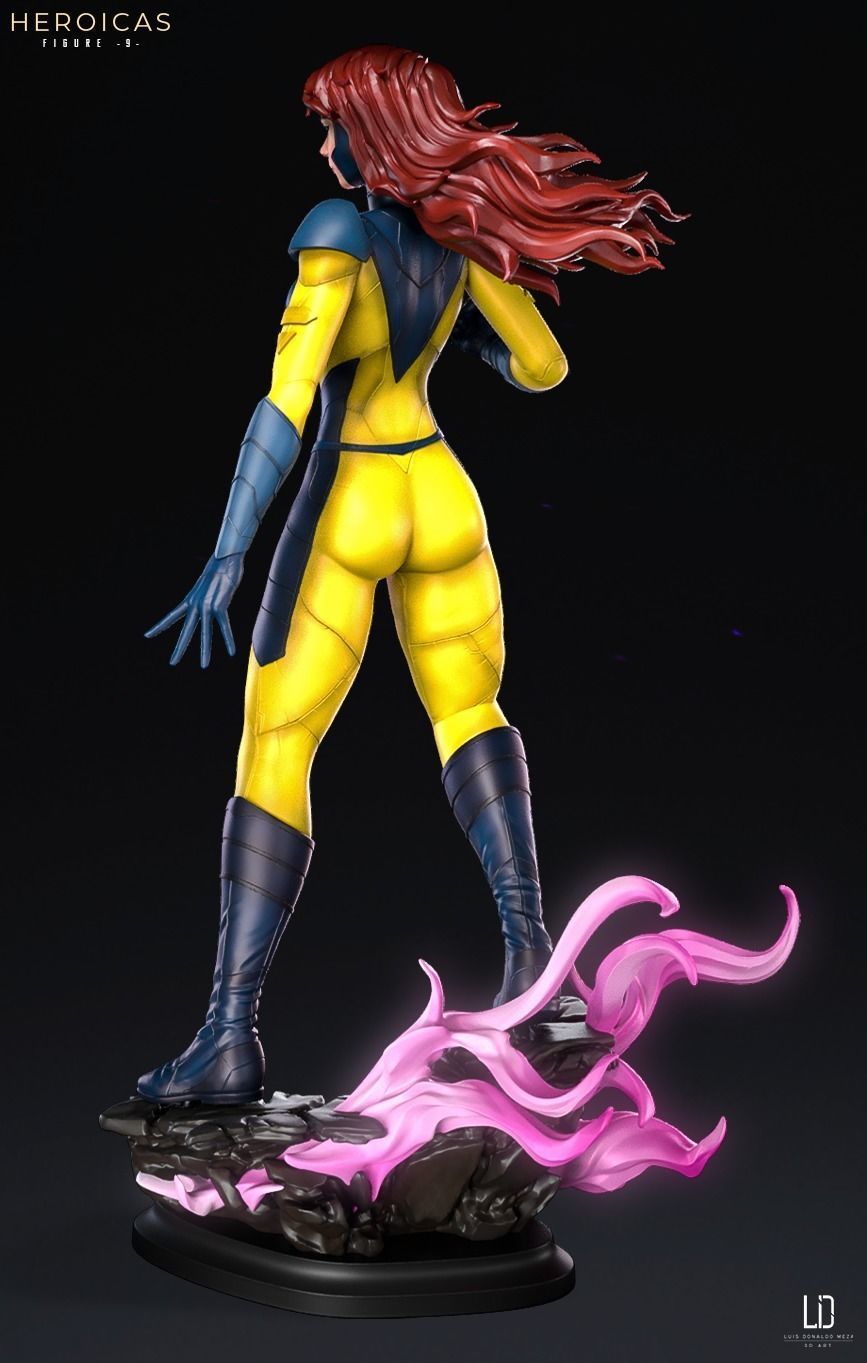 Heroicas - Figure 9 - D1 - Jean Grey -  3D print model_10