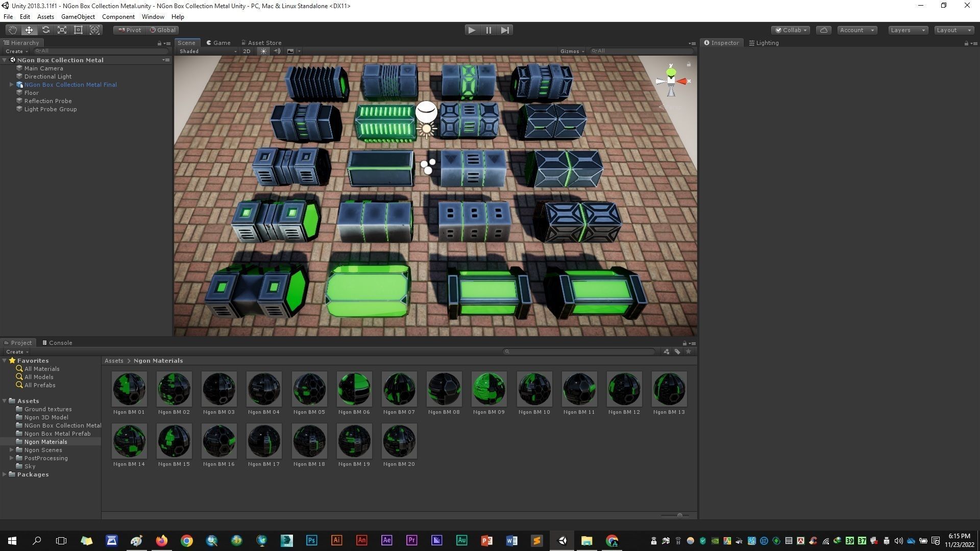 NGon Box Collection Metal Low-poly 3D model_13