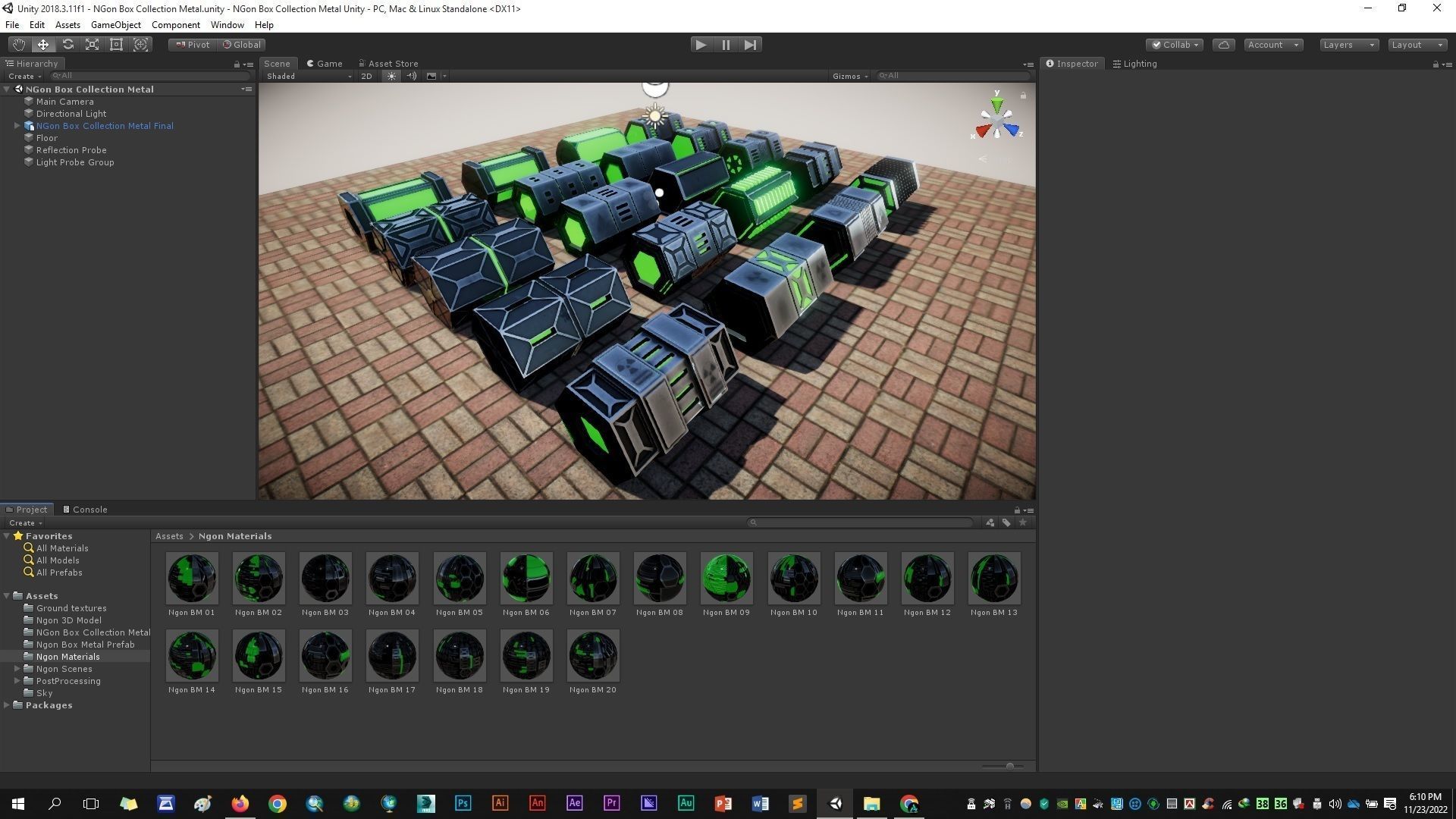 NGon Box Collection Metal Low-poly 3D model_10