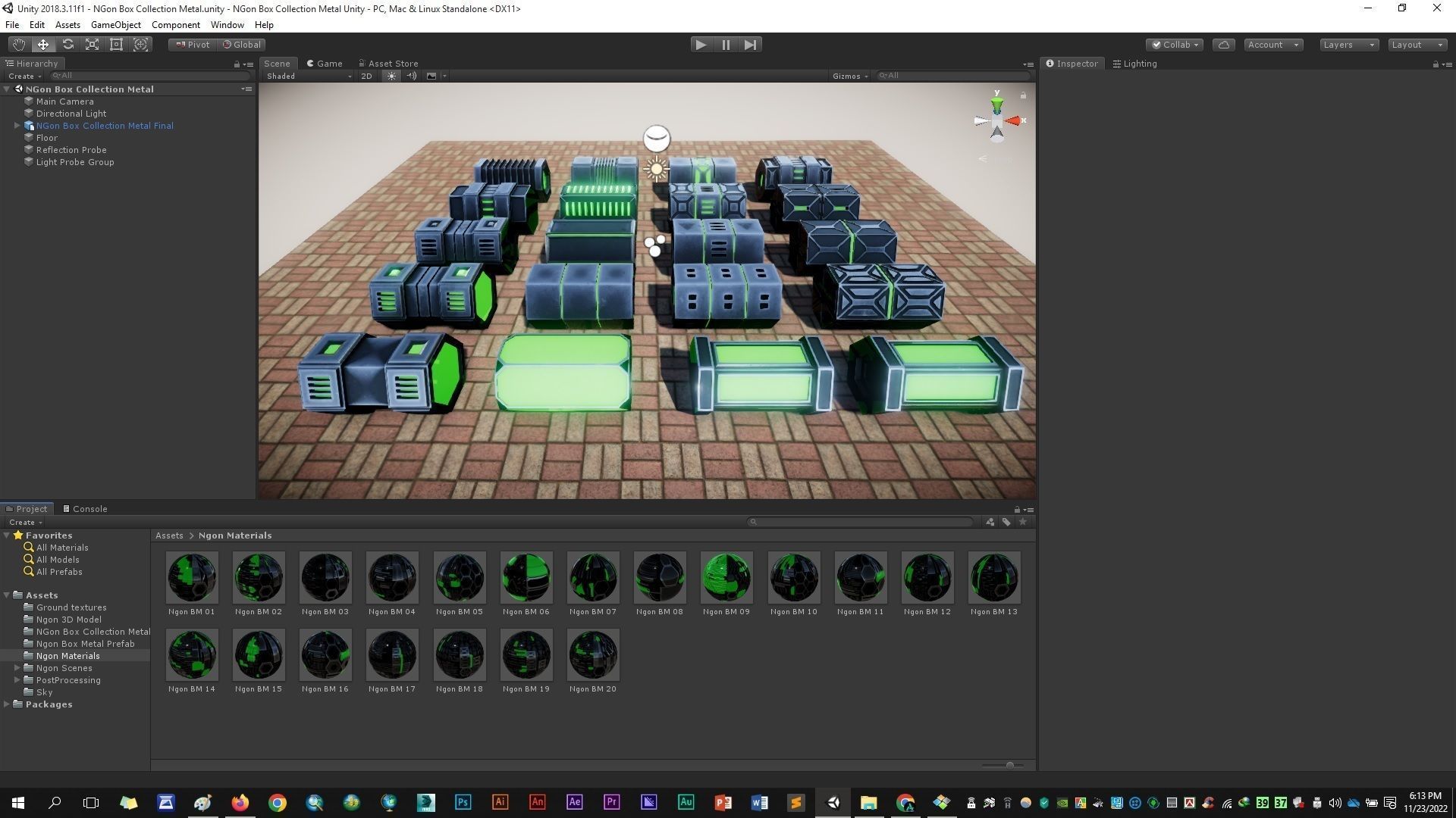 NGon Box Collection Metal Low-poly 3D model_12