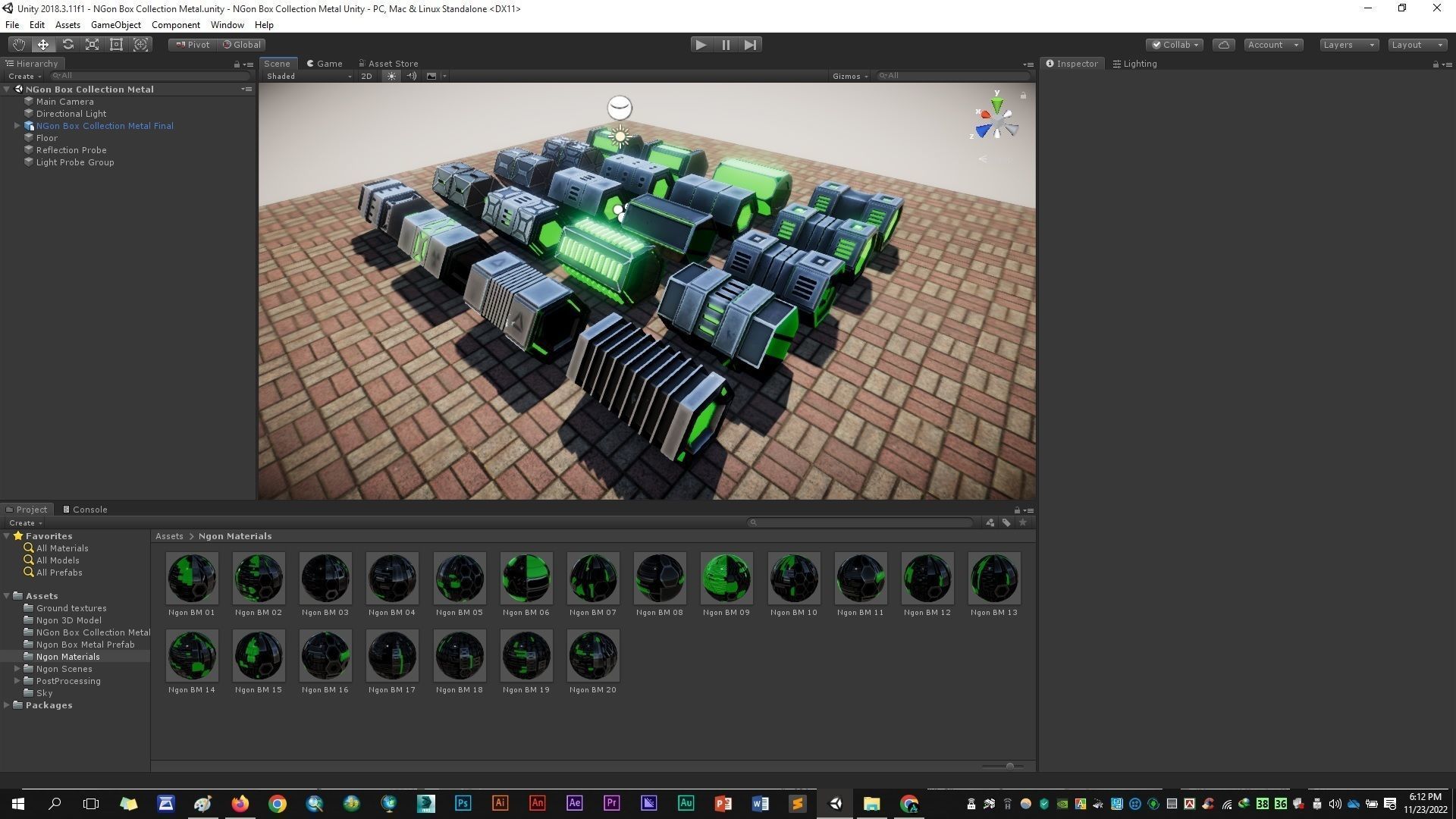 NGon Box Collection Metal Low-poly 3D model_11