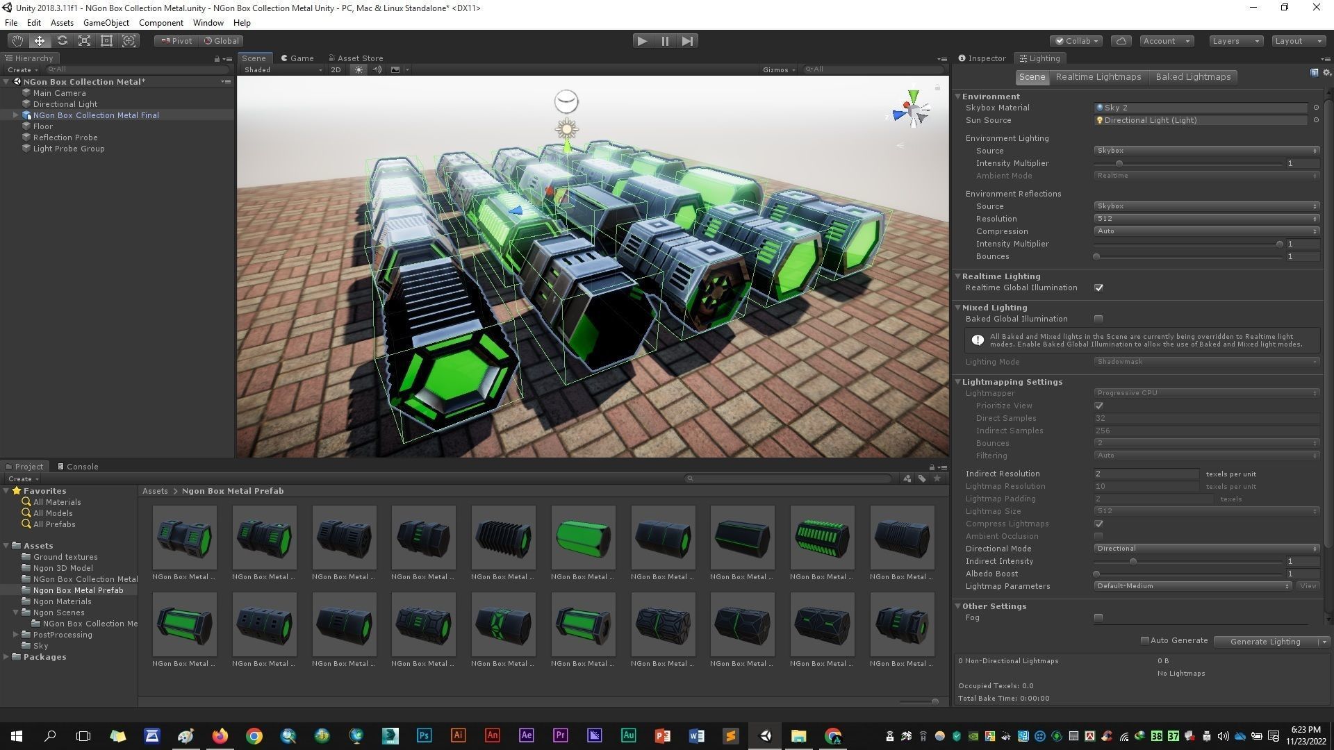 NGon Box Collection Metal Low-poly 3D model_19
