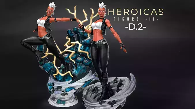 Heroicas - Figure 11 - D2 - Storm - 3D print model