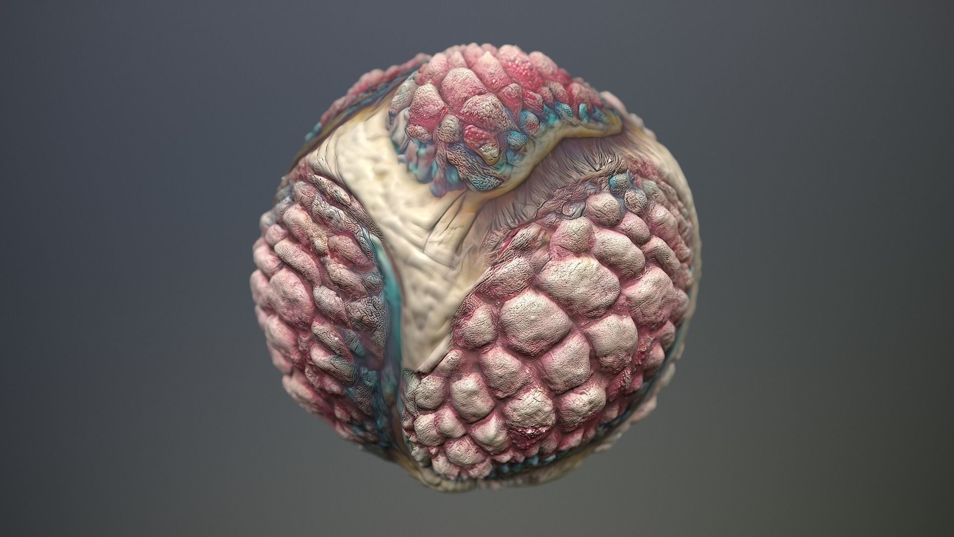Material Skin Monster 39 Seamless PBR Texture Texture_12