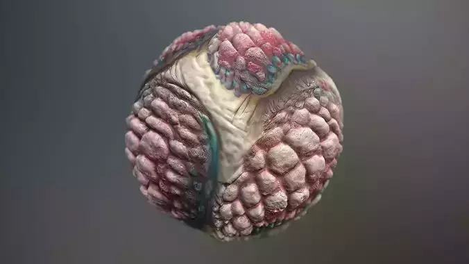Material Skin Monster 39 Seamless PBR Texture Texture