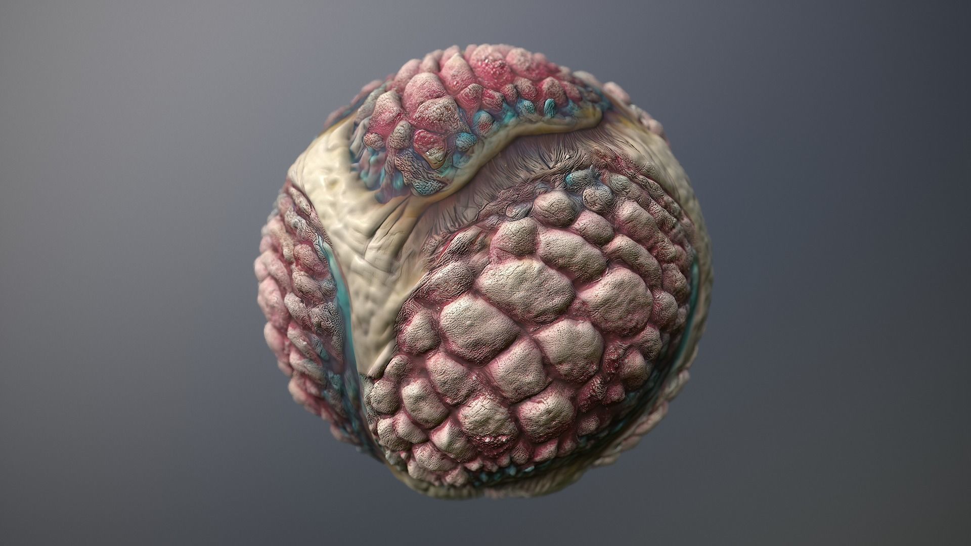 Material Skin Monster 39 Seamless PBR Texture Texture_9